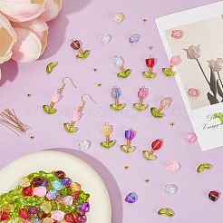 DIY-Kits zur Herstellung von Tulpenblumen-Bunte Malerei- und Glasanhängern&nbsp;DIY-AR0004-77