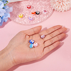 10 Stück handgefertigte Bunte Malerei-Perlen&nbsp;LAMP-TADJ0001-09