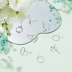 20 Stück Messing-Ring-Ohrstecker&nbsp;FIND-BC0004-88