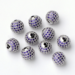 Perles de cubes zircone en laiton &nbsp;ZIRC-D009-01P