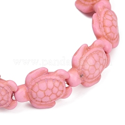 Bracelets extensibles en perles de turquoise synthétiques pour femmes&nbsp;BJEW-JB11691