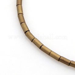 Electroplate smerigliato non magnetici ematite sintetico fili di perline&nbsp;G-O008-19D