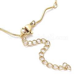 Collar de cadena de eslabones con barra giratoria de acero inoxidable 304 con revestimiento iónico (IP)&nbsp;NJEW-K249-11G