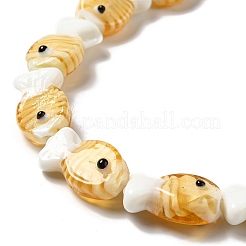 Chapelets de perles vernissées manuelles&nbsp;LAMP-G154-07C