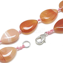 Colliers de perles naturelles cornaline&nbsp;NJEW-S396-18
