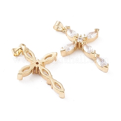 Ottone micro spianare pendenti zirconi&nbsp;X-KK-F814-11G