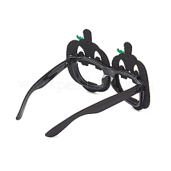 Montures de lunettes halloween en plastique et en tissu non tissé à paillettes&nbsp;LS-AJEW-E053-01G