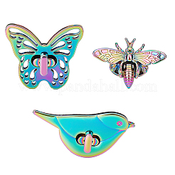 3 ensemble de 3 fermoirs à vis en alliage de zinc de couleur arc-en-ciel pour sac&nbsp;FIND-WR0005-66