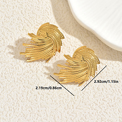 Boucles d'oreilles à tige en spirale vortex en acier inoxydable&nbsp;QW2391