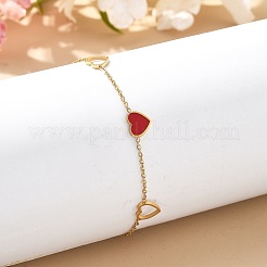 Ionenplattierung (IP) 304 Edelstahl-Gliederarmbänder&nbsp;BJEW-P345-13G