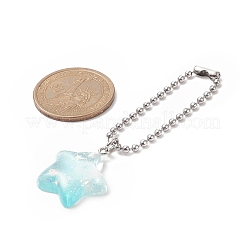 12 pz 2 stili colore sfumato stelle e decorazioni pendenti in resina a forma di cuore&nbsp;HJEW-JM00868