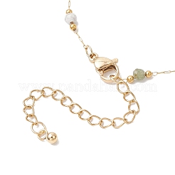 Herstellung eines Armbands aus Gliederkette aus 304 Edelstahl und facettierten runden Edelsteinen&nbsp;AJEW-JB01346