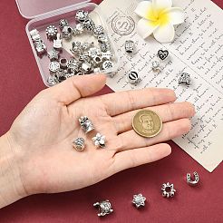 40 Stück europäische Perlen aus Legierung im tibetischen Stil&nbsp;FIND-CJ0004-38