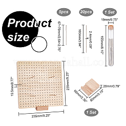 Planche de blocage au crochet en bois&nbsp;DIY-WH0387-32
