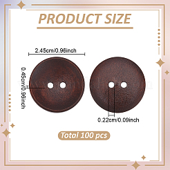100 Stück Holzknöpfe&nbsp;BUTT-GO0001-11
