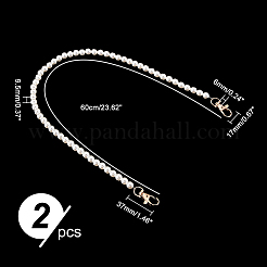 2 pz di cinghie per borse in perline di resina imitazione perla&nbsp;FIND-PH0008-23A