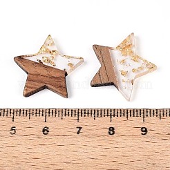 Pendentifs en bois de résine et de noyer&nbsp;RESI-T057-38A