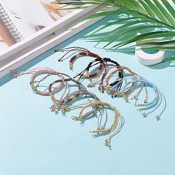 Verstellbares Armband aus geflochtener Polyesterschnur&nbsp;AJEW-JB00892