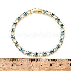 Braccialetti con maglie e ciondoli in ottone e smalto&nbsp;BJEW-Z094-02G-01B