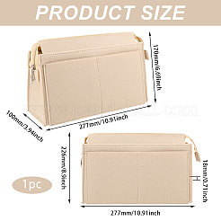 Rechteckiger Geldbeutel-Organizer-Einsatz aus Filz&nbsp;DIY-CO0001-11B-01