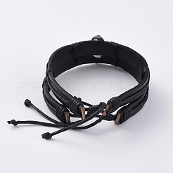 Pulseras de cordón de cuero de vaca&nbsp;BJEW-JB04770
