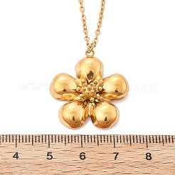 Collane con ciondolo a forma di fiore in acciaio inossidabile 304 per donna&nbsp;NJEW-D319-01G
