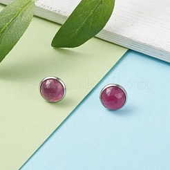Kuppel/halbrunde Ohrstecker aus natürlichem Edelstein für Damen&nbsp;EJEW-JE04800