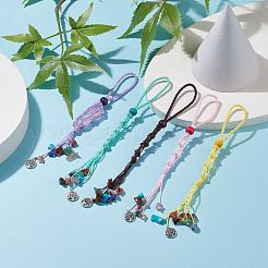 Decorazioni pendenti in macramè con cordino di nylon intrecciato&nbsp;AJEW-JB01126