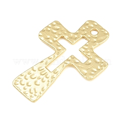 Ciondolo connettore in ottone testurizzato&nbsp;KK-CBA95AE-02C-G