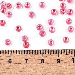 6/0 perle ronde en verre de couleur intérieure transparente&nbsp;X1-SEED-N006-004M