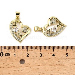 Pendentifs en laiton avec micro pavé de zircone cubique pour la fête des mères&nbsp;KK-M324-02A-G