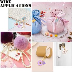 40 pièces 5 couleurs alliage émail pendentif décorations&nbsp;HJEW-YW00159