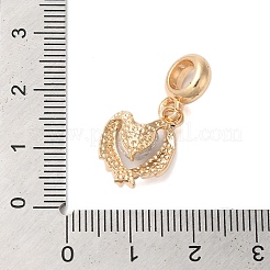 Zahnstangenüberzuglegierungs-Kristallrhinestone-europäische baumelnde Charme&nbsp;PALLOY-S189-36G