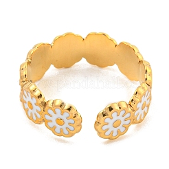 Daisy 304 Edelstahl Emaille offener Manschettenring für Damen&nbsp;LS-RJEW-Z041-02G-03
