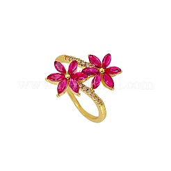 Bagues en laiton avec micro pavé de zircons cubiques pour femmes&nbsp;FS-WGC33AC-01