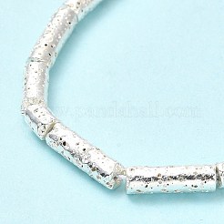Fili di perle di roccia lavica naturale elettrodeposta&nbsp;G-G984-02S
