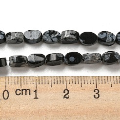 Chapelets de perles de flocon de neige en obsidienne naturelle&nbsp;G-M420-H11-03