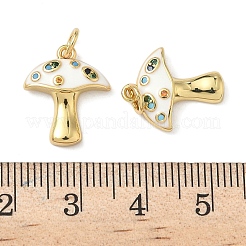 Pendentifs avec zircon cubiques à micro-pavés en laiton&nbsp;KK-P326-10G-02