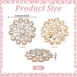 Aplique de rhinestone de latón&nbsp;DIY-FG0009-87A