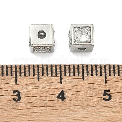 Messing Micro Pave klare Zirkonia Perlen&nbsp;KK-D229-20P