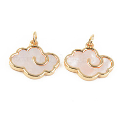 Pendentifs en nacre blanche naturelle&nbsp;SHEL-T017-24G