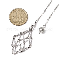 Bolsa de macramé con cadena de acero inoxidable 304&nbsp;HJEW-JM02327-03