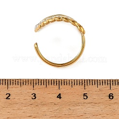 Offene Manschettenringe aus 304 Edelstahl mit Mikropflaster und Zirkonia&nbsp;SA-CBA183D-02G