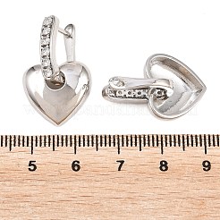 Ohrringe aus Messing mit Mikropavé-Fassung und klaren Zirkonia&nbsp;EJEW-G471-30C-P