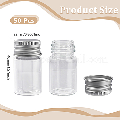 50 Stück Glasflaschen Perlenbehälter&nbsp;CON-DR0001-06B