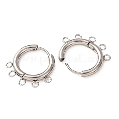Boucles d'oreilles créoles en acier inoxydable 304&nbsp;STAS-D183-02A-P