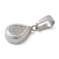 Pendentifs en acier inoxydable 304 avec micro-pavé de zircone cubique et placage ionique (IP)&nbsp;STAS-Z107-02P-03