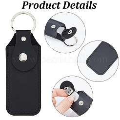 8 Stück USB-Stick-Aufbewahrungshülle aus PU-Leder mit Schlüsselanhänger&nbsp;AJEW-CY0002-97