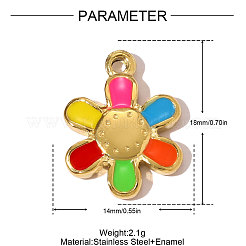 304 Edelstahl-Emaille-Anhänger&nbsp;STAS-OY008-19G