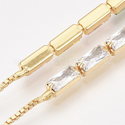 Pulseras deslizantes de circonio cúbico ajustable de latón&nbsp;BJEW-S142-01A-G